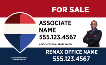 Picture of Agent Photo - RWB - 3 Line - 6x7.5 - 18" x 30"