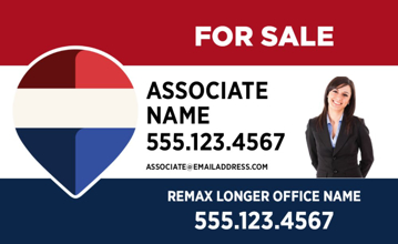 Picture of Agent Photo Clipped  - RWB - 3 Line - Longer Office Name - 18" x 30"