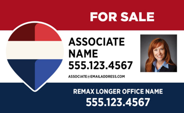 Picture of Agent Photo - RWB - 3 Line - Longer Office Name - 18" x 30"