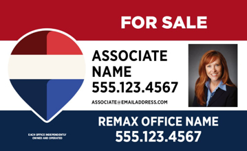 Picture of Agent Photo - RWB - 3 Line -  18" x 30"