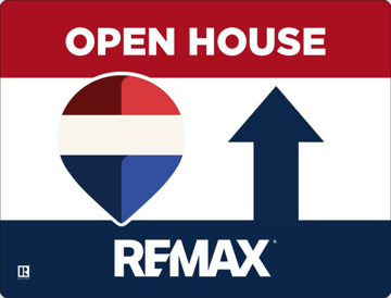 Picture of Open House Directional - Up - RWB - 18" x 24"