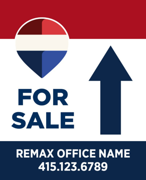 Picture of Open House Directional - Up - RWB - 30" x 24"