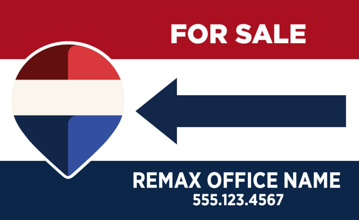 Picture of For Sale Directional 2 - Left - RWB - 18" x 30"