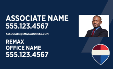 Picture of Blue Slash - Agent Photo - Associate Name -  18" x 30"