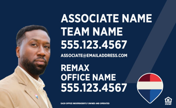 Picture of Blue Slash - Agent Photo Clipped - Associate Name - Team Name - 18" x 30"