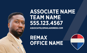 Picture of Blue Slash - Agent Photo Clipped - No Office Phone - 18" x 30"