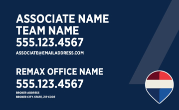 Picture of Blue Slash - Associate Name - Address - 18" x 30"