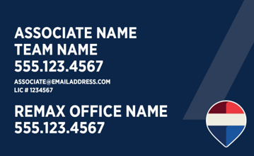 Picture of Blue Slash - Office Prominent - Associate Name - Team Name - LIC# - 18" x 30"