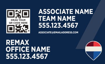 Picture of Blue Slash - Office Prominent -Team Logo - QR Code - 18" x 30"