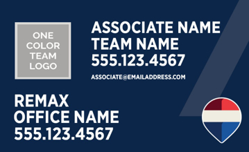 Picture of Blue Slash - Office Prominent -Team Logo Square - 18" x 30"