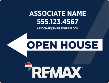 Picture of Blue Slash - Open House - Directional Left - 18" x 24"