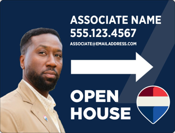 Picture of Blue Slash - Open House - Directional Right - 18" x 24"