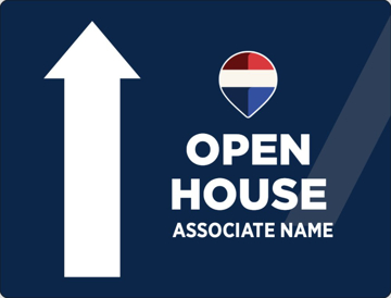 Picture of Blue Slash - Open House - Directional Up - 18" x 24"