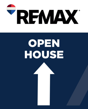 Picture of Blue Slash - Open House Directional - Up - 30" x 24"