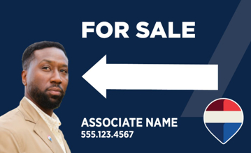 Picture of Blue Slash - For Sale - Directional - Left - 18" x 30"