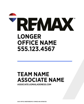 Picture of White Slash - Longer Office Name - 30" x 24"