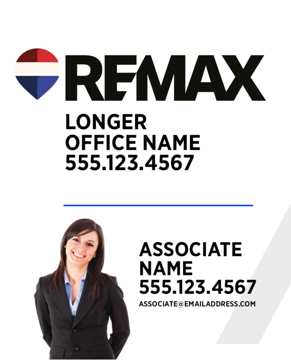 Picture of White Slash - Clipped - Longer - Office Name - Big Balloon - 30" x 24"