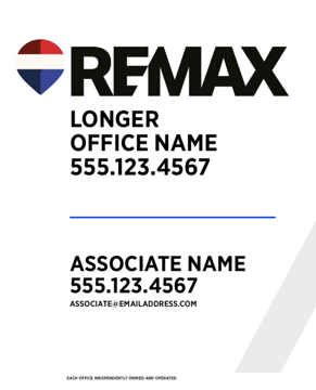 Picture of White Slash - Longer Office Name - Big Balloon - 30" x 24"