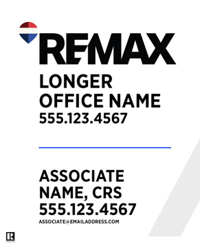Picture of White Slash - Office Prominent - Primary Designation - 30" x 24"