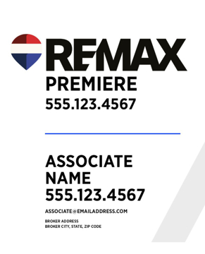 Picture of White Slash - Office Prominent - Address - Big Balloon - 30" x 24"