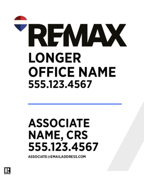 Picture of White Slash - Office Prominent - Primary Designation - 30" x 24"