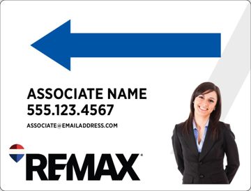 Picture of White Slash - Directional - Left - 18" x 24"