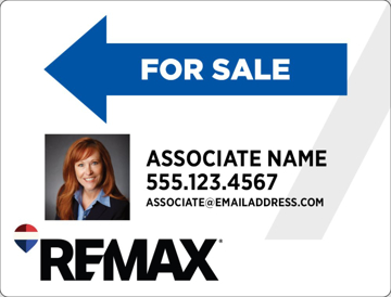 Picture of White Slash - For Sale - Directional - Left - 18" x 24"