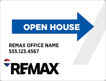 Picture of White Slash - Open House - Directional - Right - 18" x 24"