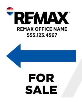 Picture of White Slash - For Sale - Directional - Left - 30" x 24"