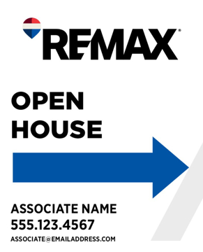 Picture of White Slash - Open House - Directional - Right - 30" x 24"