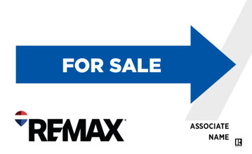 Picture of White Slash - For Sale - Directional - Right - Option 2 - 18" x 30"