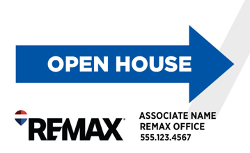 Picture of White Slash - Open House - Directional - Right - 18" x 30"