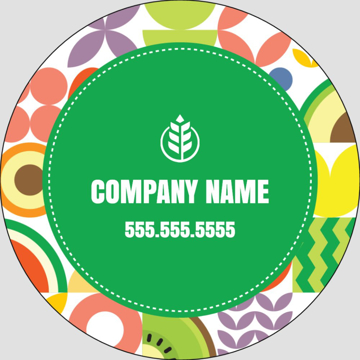 Picture of Food & Beverage Sticker 4 - Circle 3" x 3"