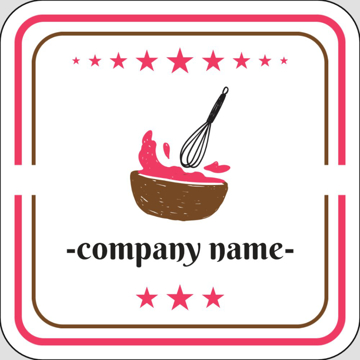 Picture of Food & Beverage Sticker 1 - Rounded Square 2" x 2"