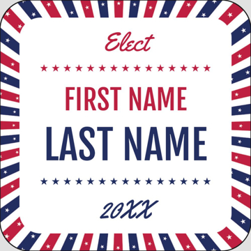 Picture of Political Stickers 3 - Rounded Square 2" x 2"