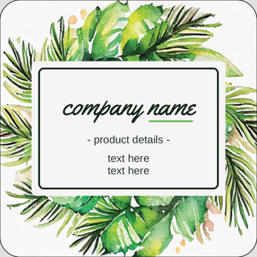 Picture of Beauty Stickers 9 - Rounded Square 3" x 3"