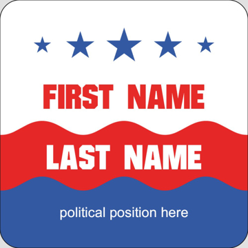 Picture of Political Stickers 1 - Rounded Square 3" x 3"