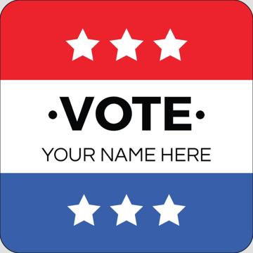 Picture of Political Stickers 6 - Rounded Square 3" x 3"