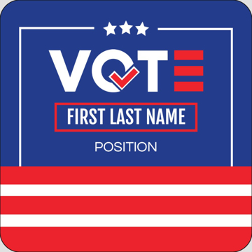 Picture of Political Stickers 8 - Rounded Square 3" x 3"