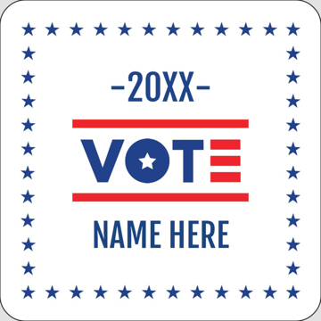 Picture of Political Stickers 9 - Rounded Square 3" x 3"