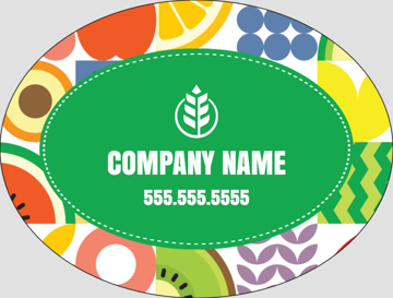 Picture of Food & Beverage Sticker 4 - Oval 3" x 4"