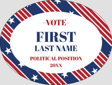 Picture of Political Stickers 5 - Oval 3" x 4"
