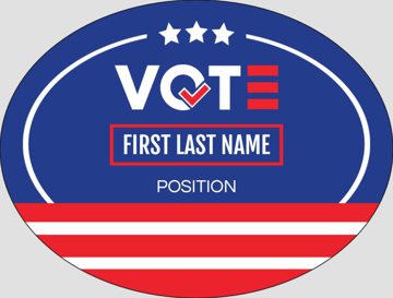 Picture of Political Stickers 8 - Oval 3" x 4"