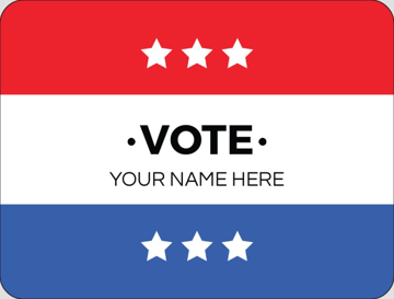 Picture of Political Stickers 6 - Rounded Rectangle 3" x 4"