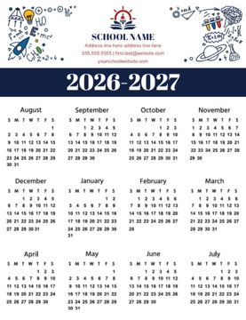 Picture of Magnetic Calendar 10 - Vertical